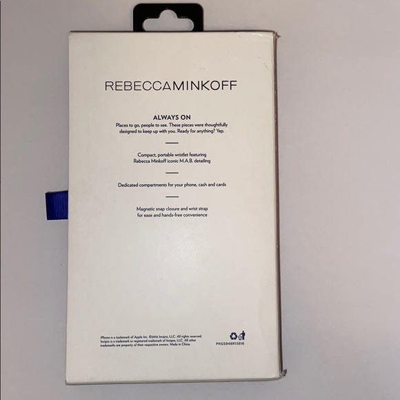 Rebecca Minkoff Black Leather MAB iphone Wristlet - Picture 6 of 13